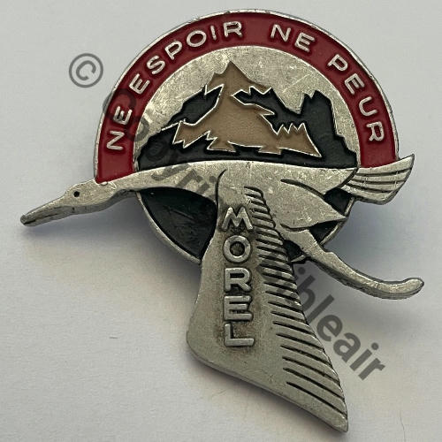 CENTRE ECOLE MONTROC PROMO CADRES MOREL (SGC) Fevrier.43  PAQUET Alu peint 2griffes Dos grenu Src.historiacollection2a PV480Eur 